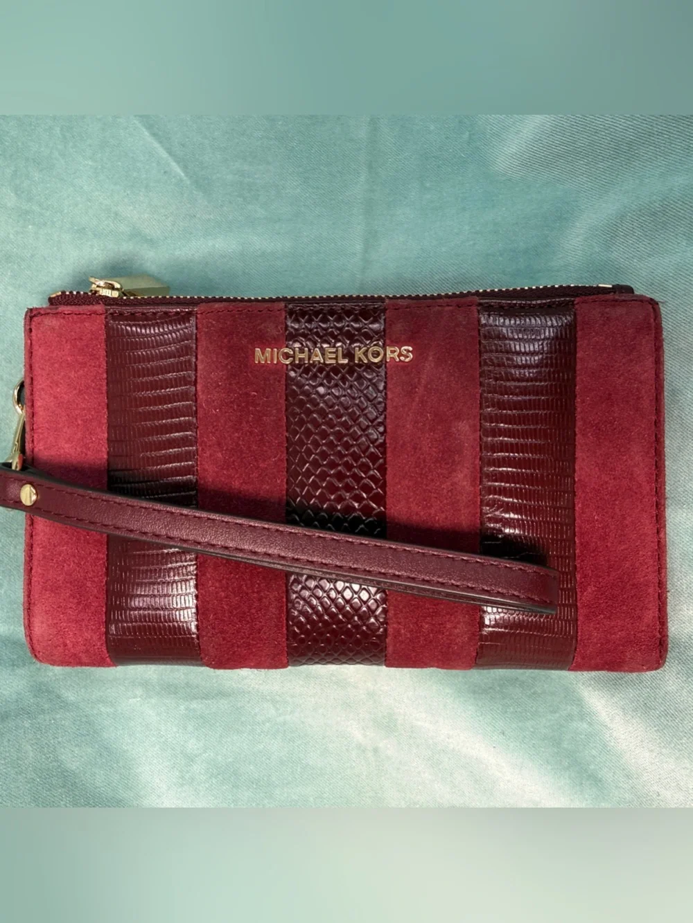Michael Kors Adele Mixed-Media Smartphone Wallet